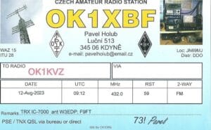 QSL lístek č. 10 ze sbírky stanice OK1KVZ