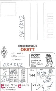 QSL lístek č. 17 ze sbírky stanice OK1KVZ